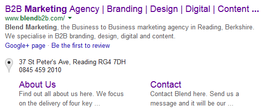 Optimised meta descriptions