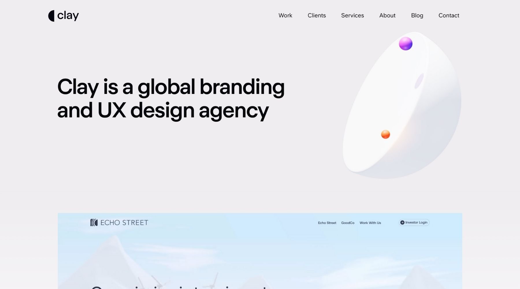 Clay Best B2B web design agency for tech