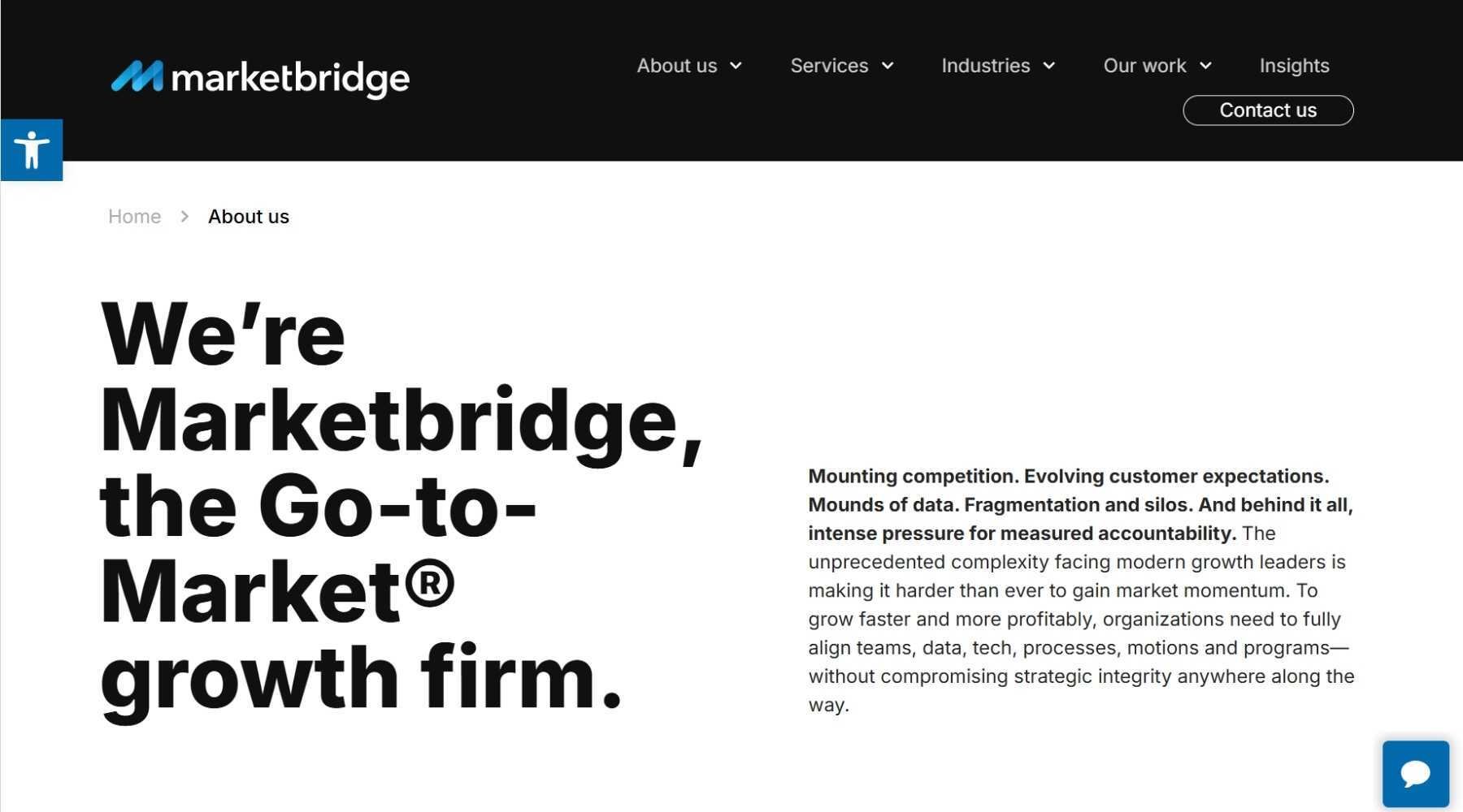 MarketBridge homepage
