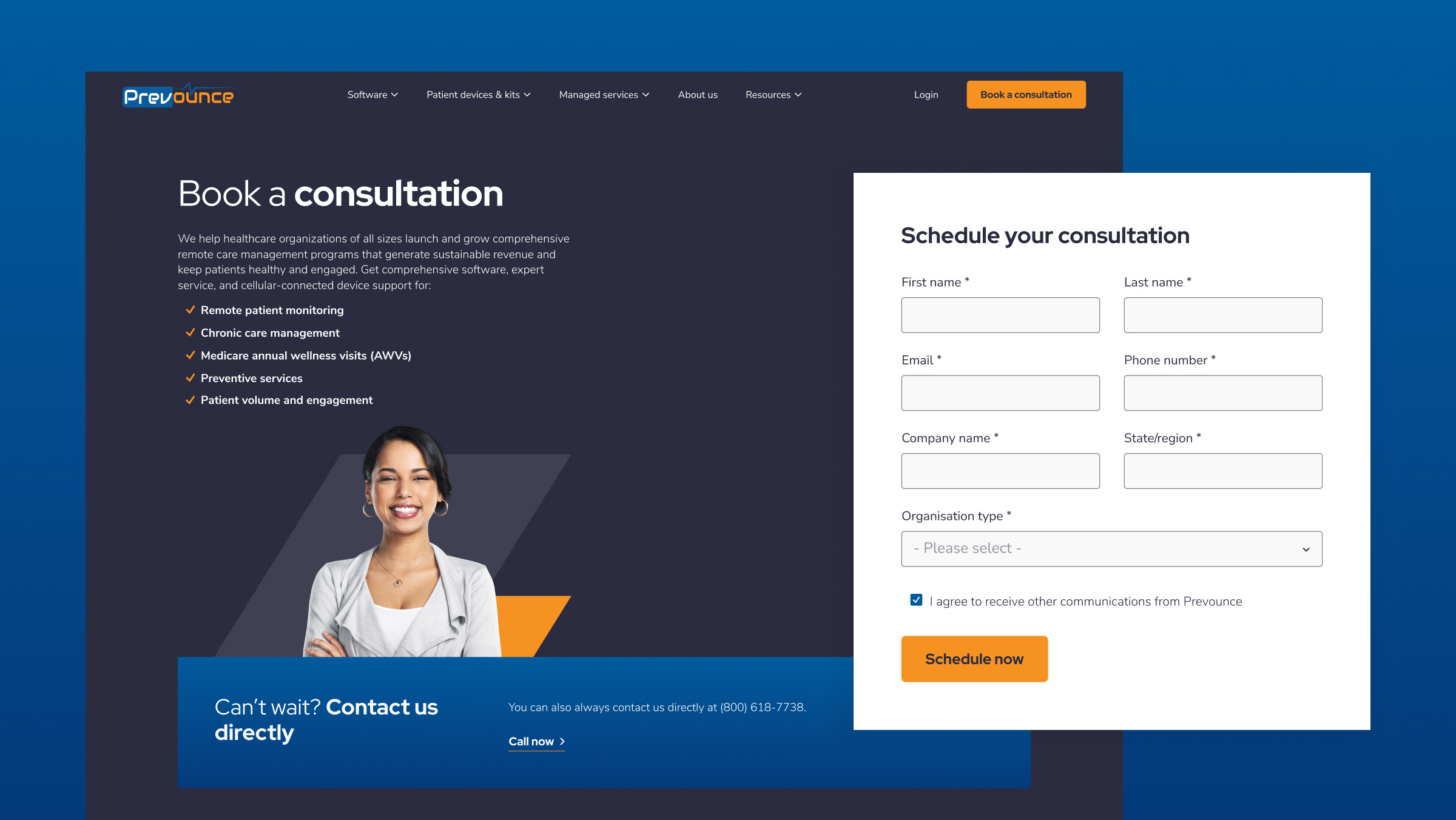 Prevounce - Book a consultation