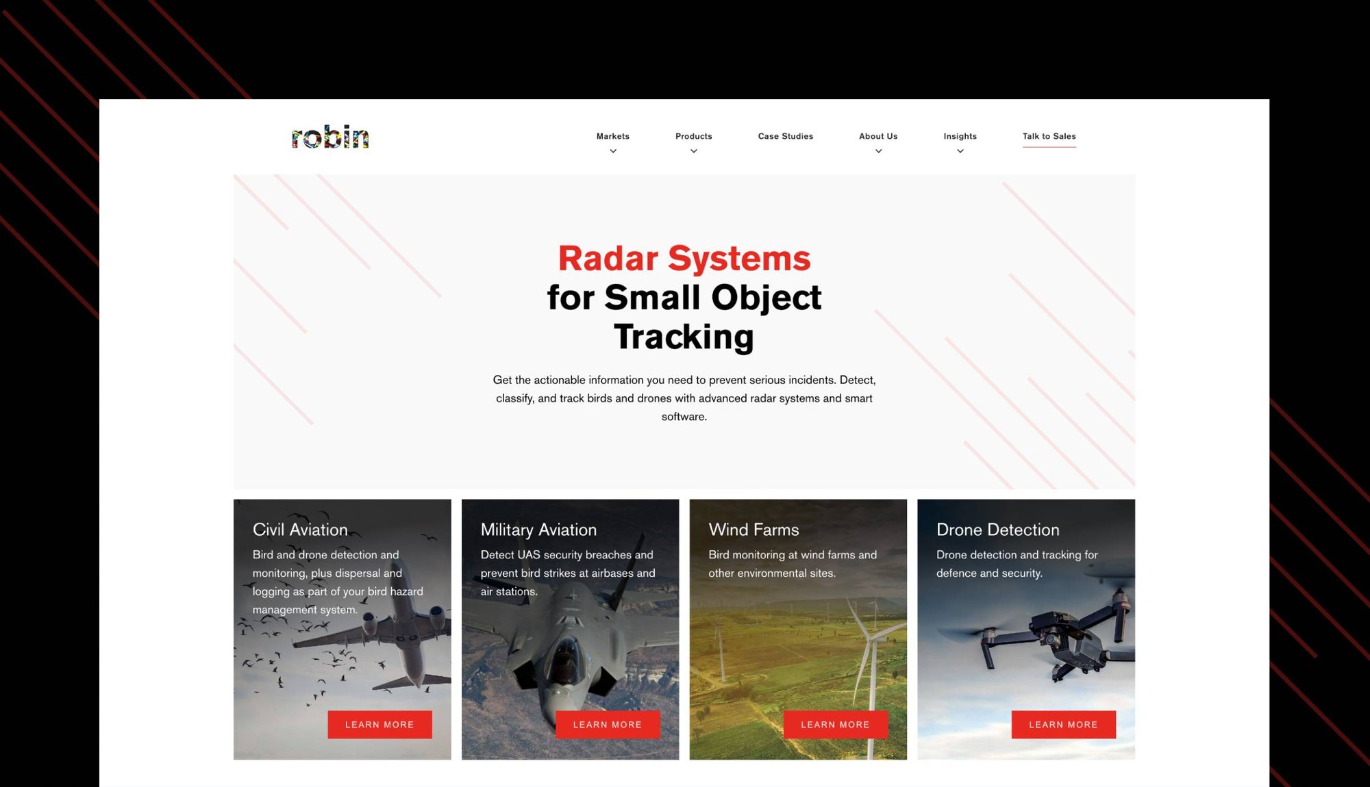 1_Robin Radar Homepage