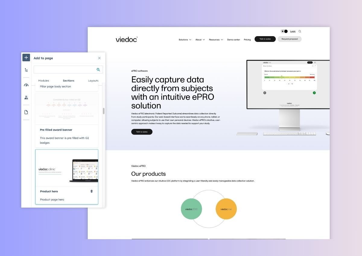 viedoc page editor