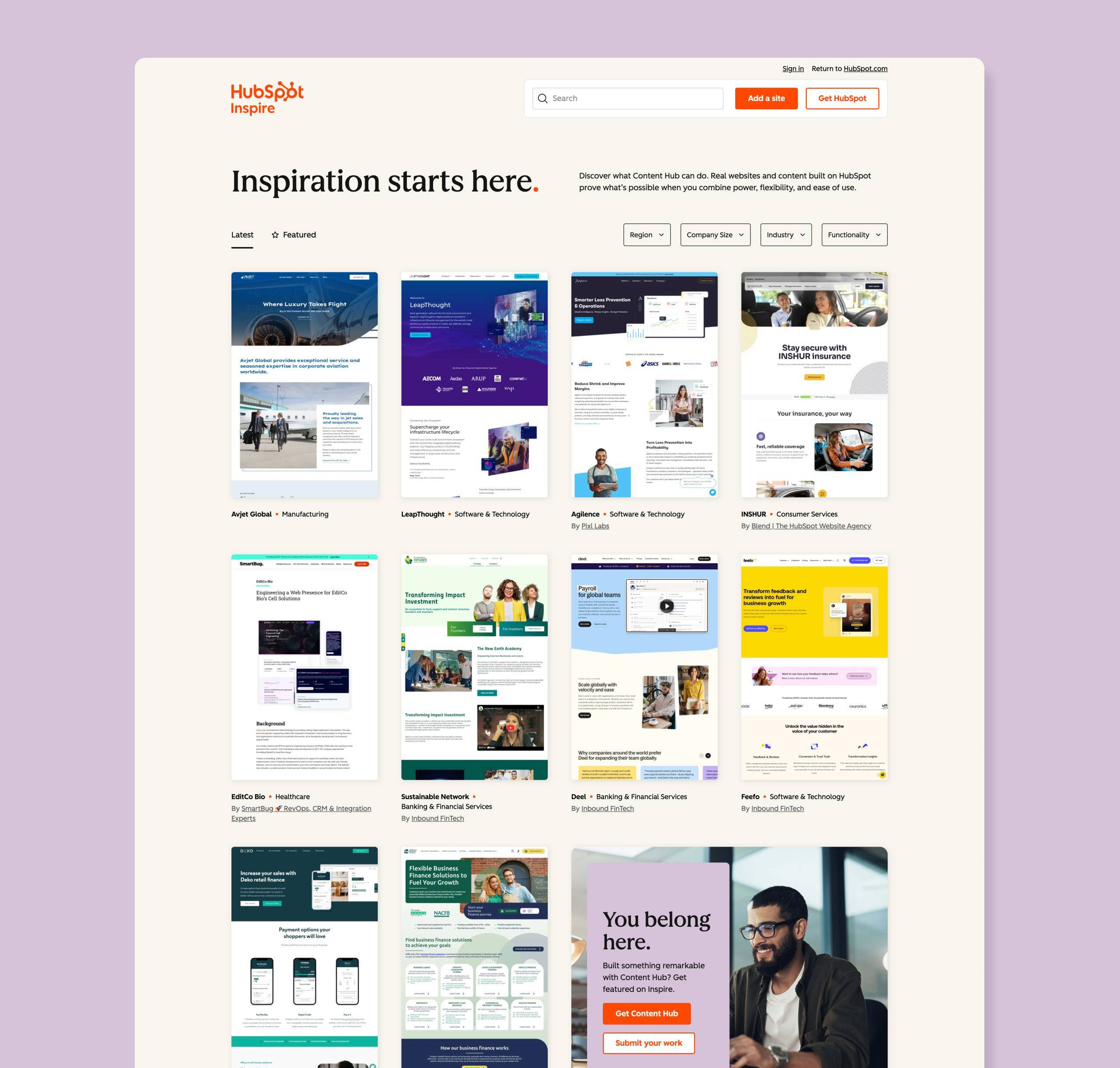 HS-Inspire 5 Homepage
