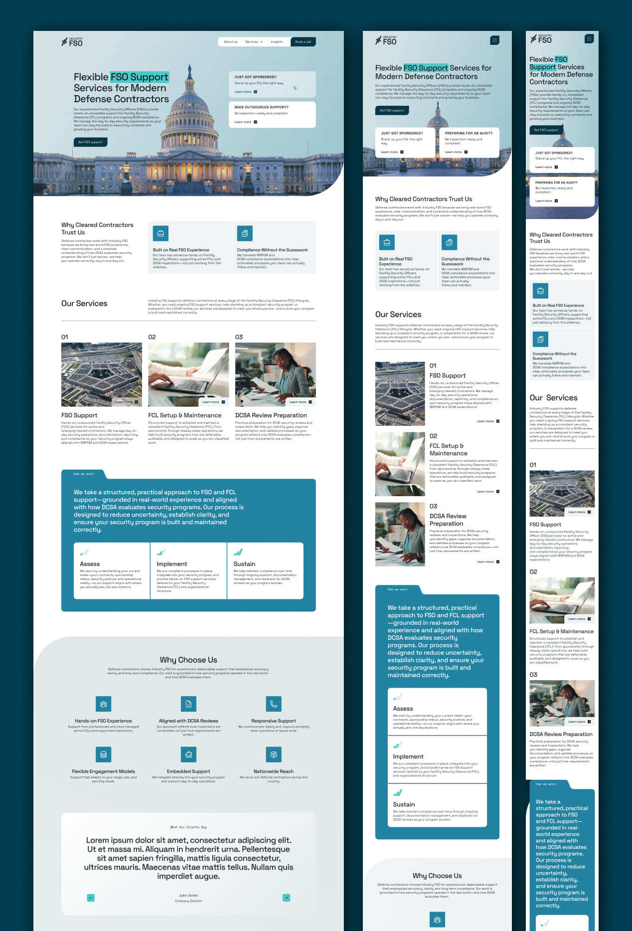 IFSO Homepage Screensizes