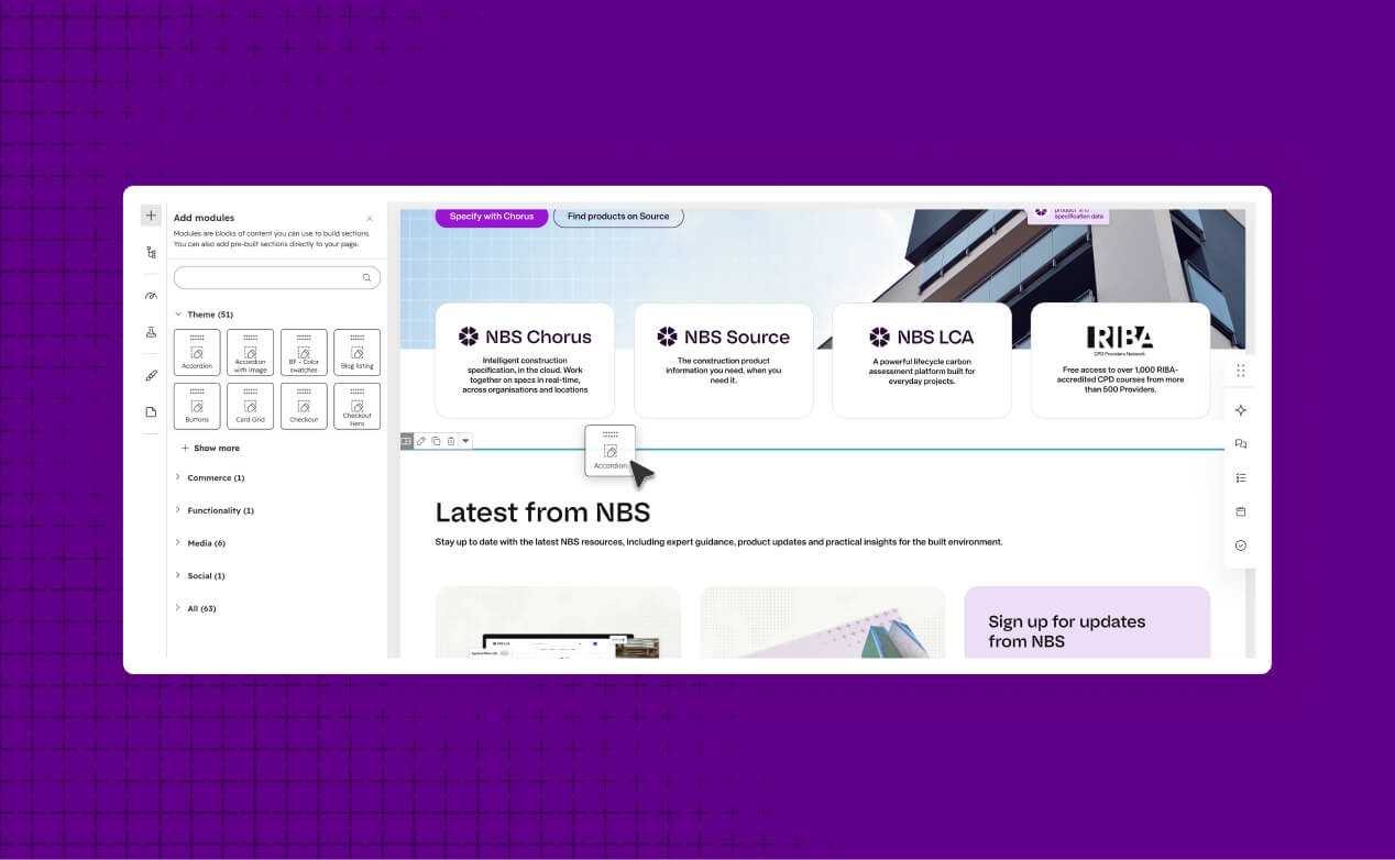 NBS page editor