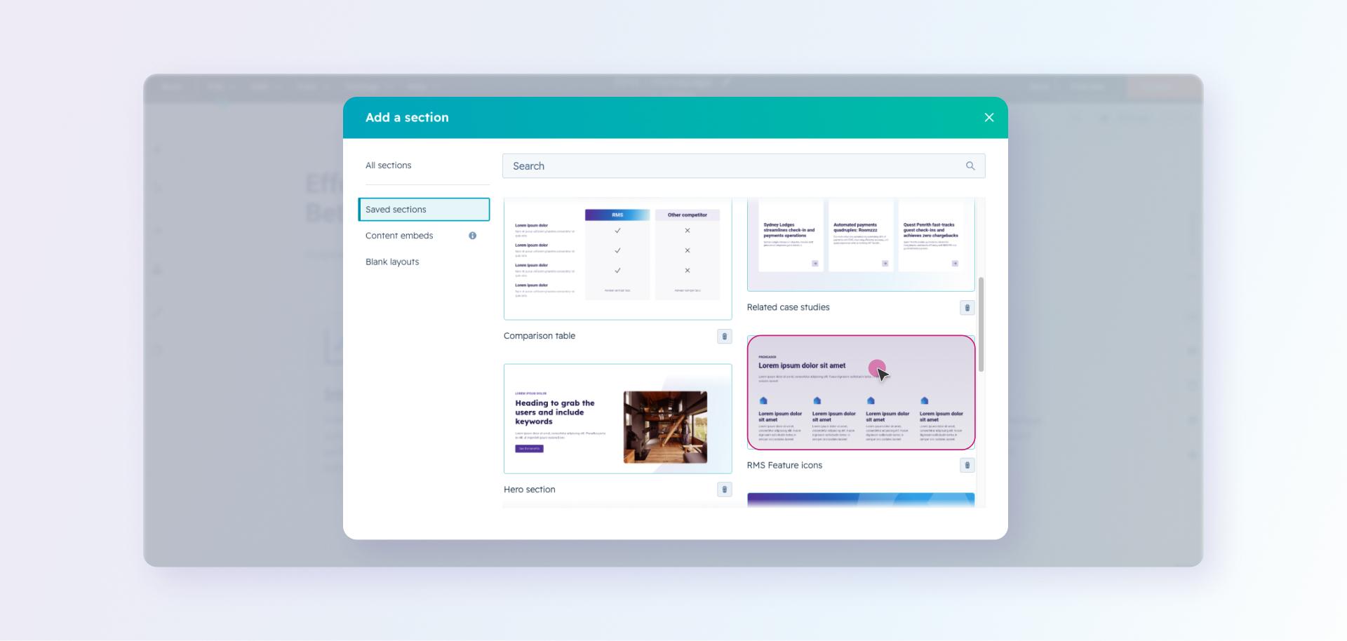 RMS - HubSpot editing capabilities