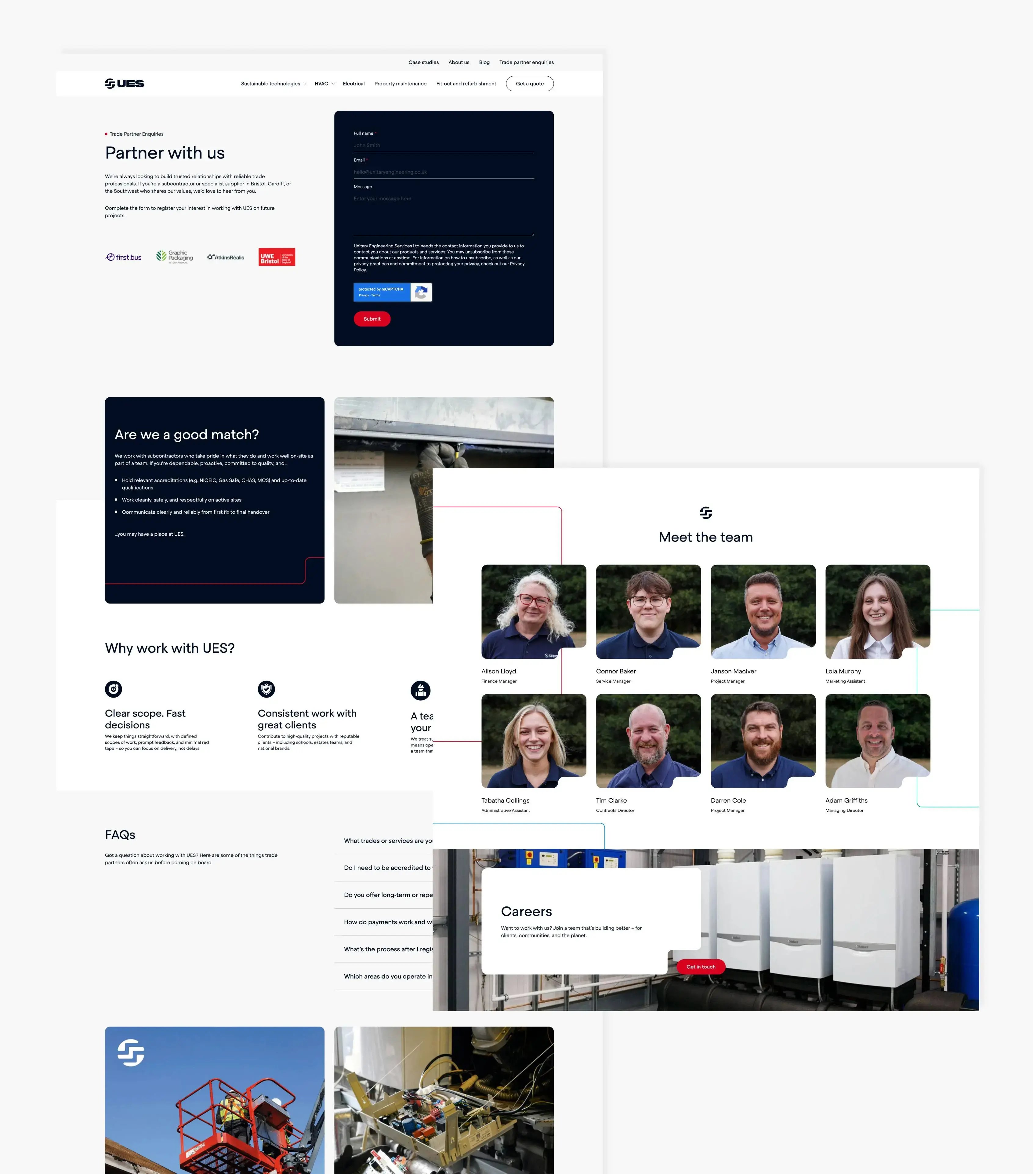 UES-landing pages