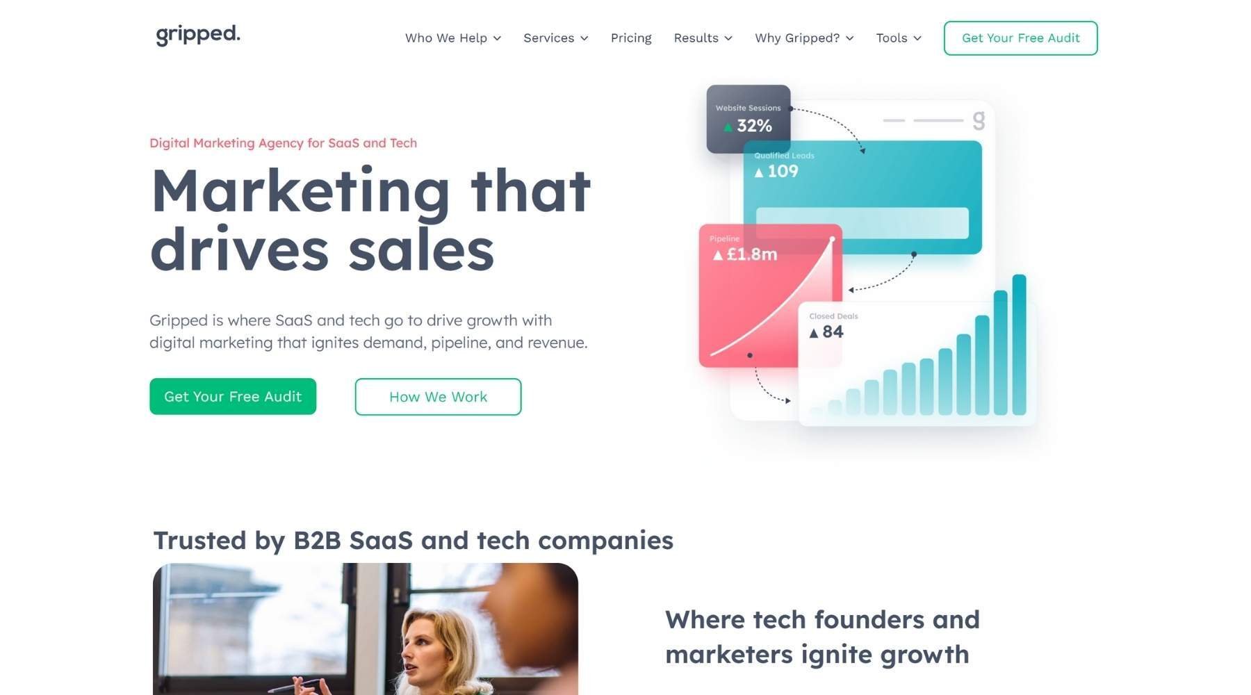 Gripped digital marketing agency homepage-jpg