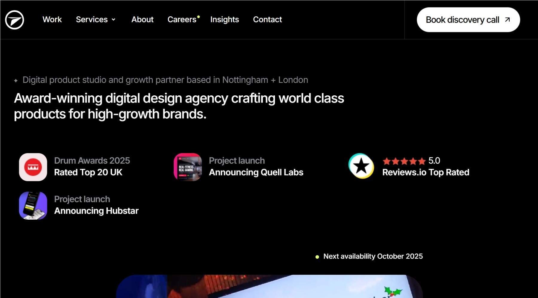 Strafe SaaS web design agency homepage