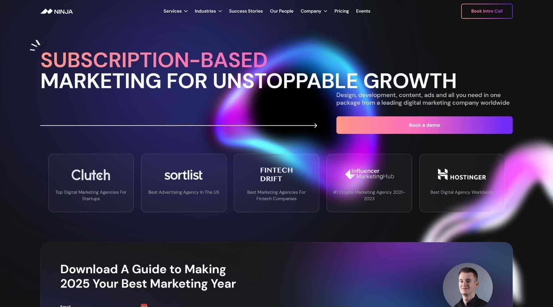 Ninjapromo Best B2B web design agency for tech