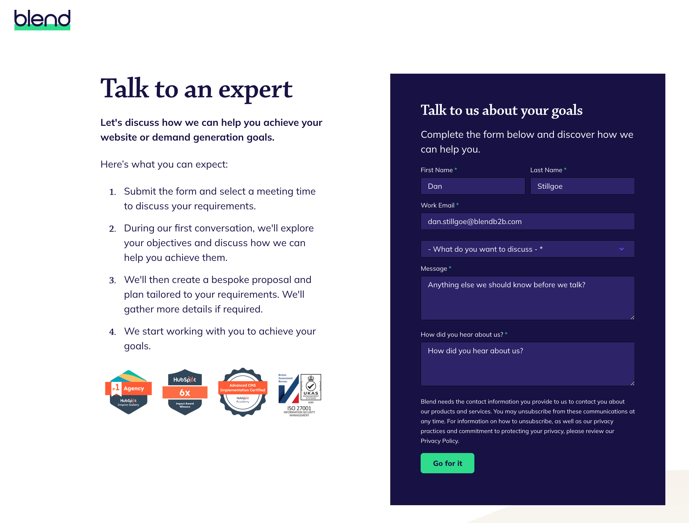 blend contact page design-min