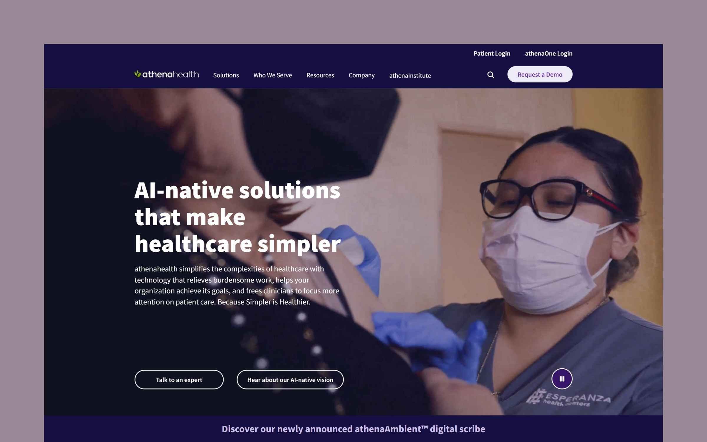 athenahealth-healthcare-website