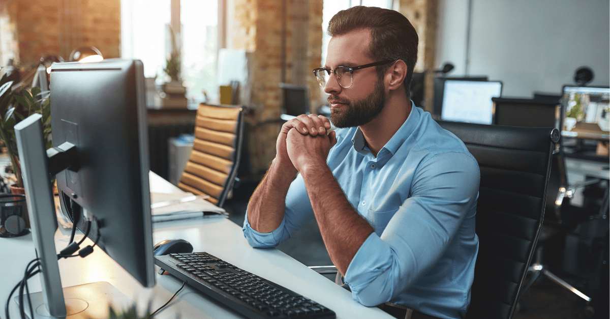 man doing a split funnel analysis